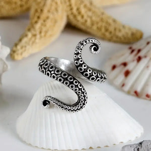 Octopus Punk Style Open Ring