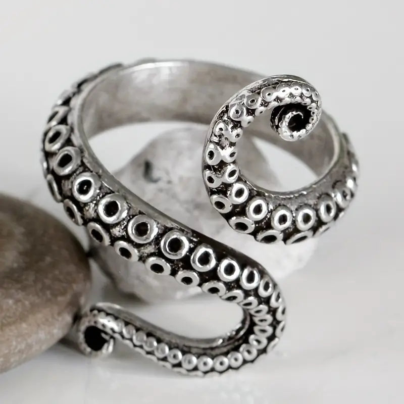 Octopus Punk Style Open Ring