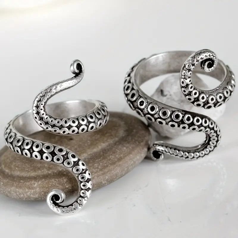 Octopus Punk Style Open Ring